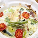 野菜炒め感覚☆豚肉とキャベツの小さなグラタン